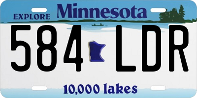MN license plate 584LDR