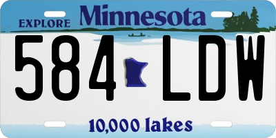 MN license plate 584LDW