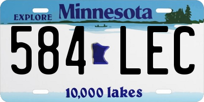 MN license plate 584LEC