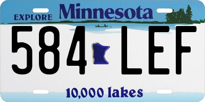 MN license plate 584LEF