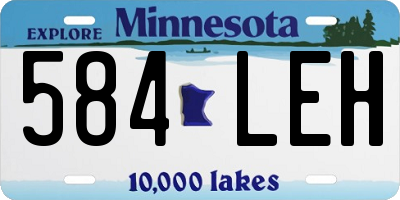 MN license plate 584LEH