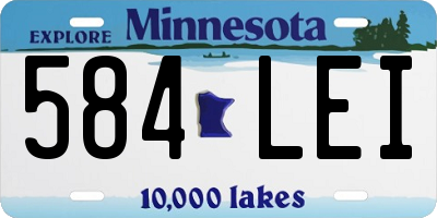 MN license plate 584LEI