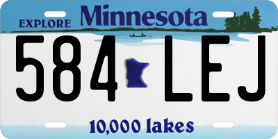 MN license plate 584LEJ