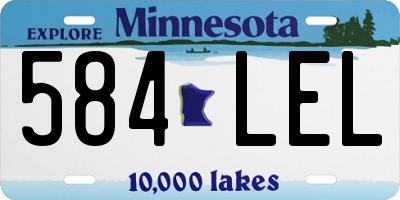 MN license plate 584LEL