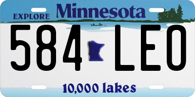 MN license plate 584LEO