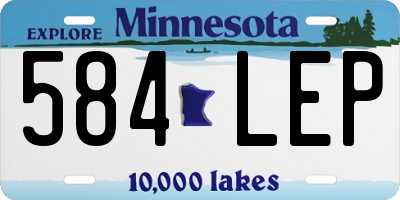 MN license plate 584LEP