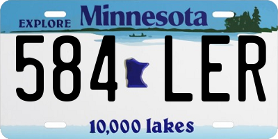 MN license plate 584LER