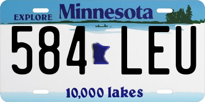 MN license plate 584LEU