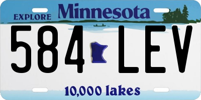 MN license plate 584LEV