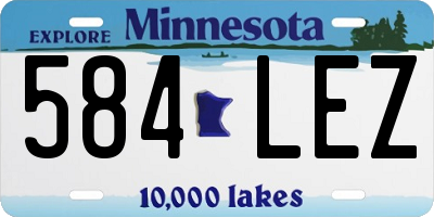 MN license plate 584LEZ