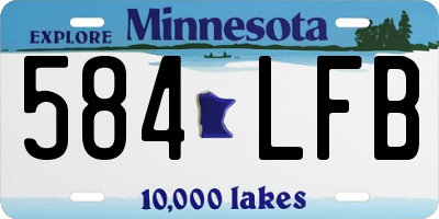 MN license plate 584LFB