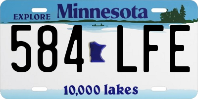 MN license plate 584LFE