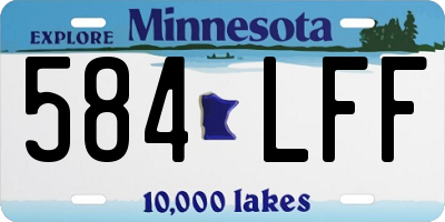 MN license plate 584LFF