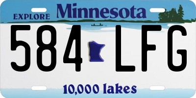 MN license plate 584LFG