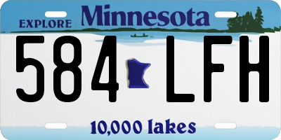 MN license plate 584LFH