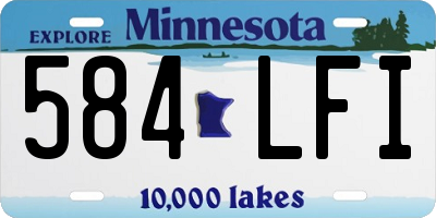 MN license plate 584LFI