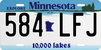 MN license plate 584LFJ