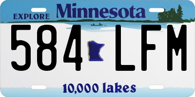 MN license plate 584LFM
