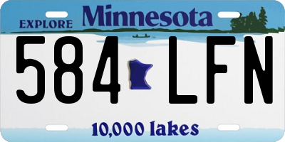 MN license plate 584LFN