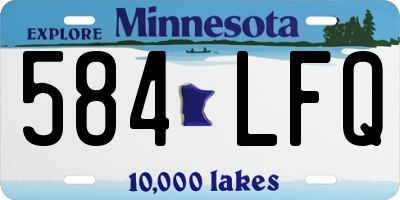 MN license plate 584LFQ