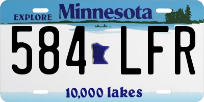 MN license plate 584LFR