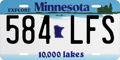 MN license plate 584LFS