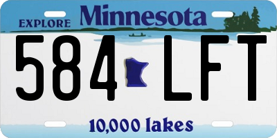 MN license plate 584LFT