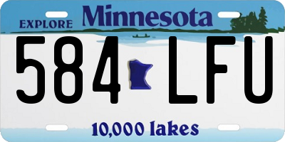 MN license plate 584LFU