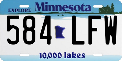 MN license plate 584LFW