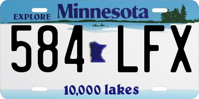 MN license plate 584LFX