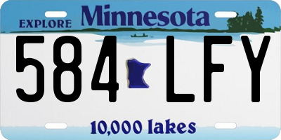 MN license plate 584LFY