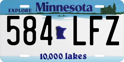 MN license plate 584LFZ