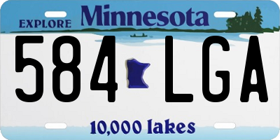 MN license plate 584LGA