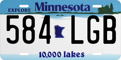 MN license plate 584LGB