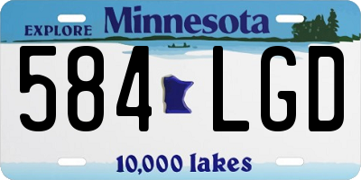 MN license plate 584LGD