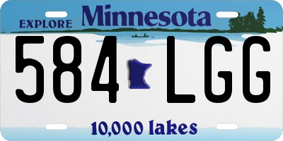 MN license plate 584LGG