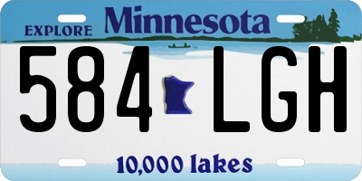 MN license plate 584LGH