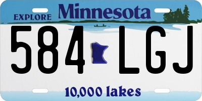 MN license plate 584LGJ