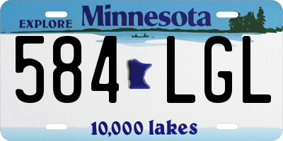 MN license plate 584LGL