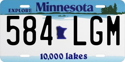 MN license plate 584LGM