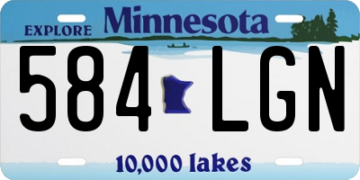 MN license plate 584LGN