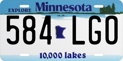 MN license plate 584LGO