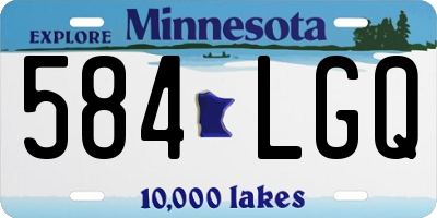 MN license plate 584LGQ