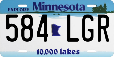 MN license plate 584LGR