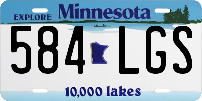 MN license plate 584LGS