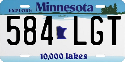 MN license plate 584LGT