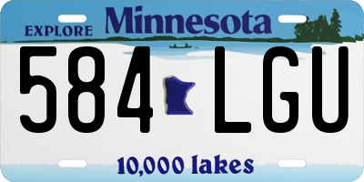 MN license plate 584LGU