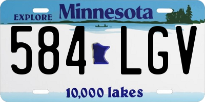 MN license plate 584LGV