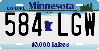 MN license plate 584LGW