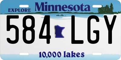 MN license plate 584LGY